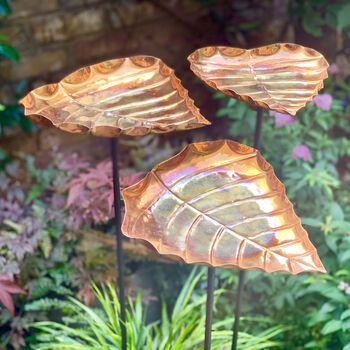 Set Of Leaf Copper Garden Sculptures Ltzaf149, 6 of 9