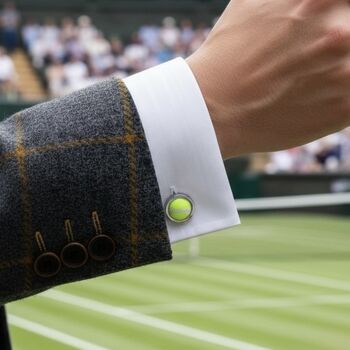 Personalised Tennis Ball Cufflinks, 2 of 10