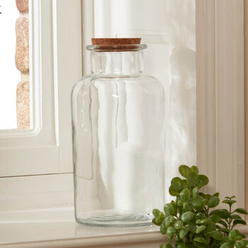 Large Glass Bottle With Cork Lid, 3 of 5