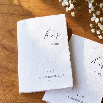Vow Books Personalised Wedding Reading Cotton Cards, 2 of 12