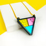 Geometric Triangle Mirrored Acrylic Necklace, thumbnail 2 of 6