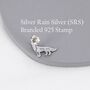 Sterling Silver Wolf And Moon Stud Earrings, thumbnail 4 of 7