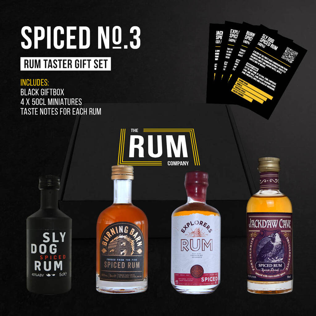 Spiced Rum Taster Set Gift Box Three By The Rum Company