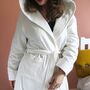 Personalised Message Long White Robe Dressing Gown Gift, thumbnail 3 of 5