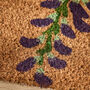 Purple Flowers Natural Coir Doormat, thumbnail 3 of 4