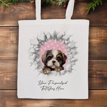 Personalised Christmas Shih Tzu Break Through, 7 of 10
