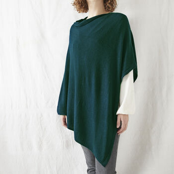 Fair Trade Luxury Soft Fine Knit Merino Cowl Poncho, 2 of 12