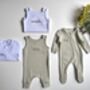 Personalised Baby Zip Sleepsuit | Embroidered Grow, thumbnail 8 of 8