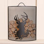 Woodland Stag Black Iron Fire Guard, thumbnail 3 of 4