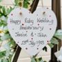 Personalised Ruby Wedding Anniversary Wooden Heart, thumbnail 2 of 4