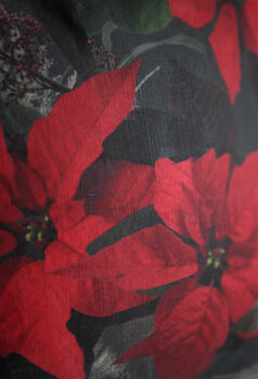Poinsettia Cushion Cover Charcoal, 3 of 8