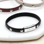 Personalised Textured Leather Stud Bracelet, thumbnail 2 of 8