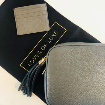 Personalised Real Leather Cross Body Handbag, 4 of 12