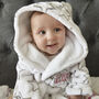 Personalised Baby White And Grey Star Dressing Gown, thumbnail 4 of 8