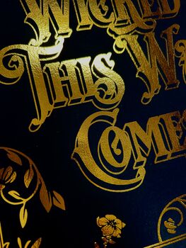 Gothic Typographic Foiled Print, 9 of 11