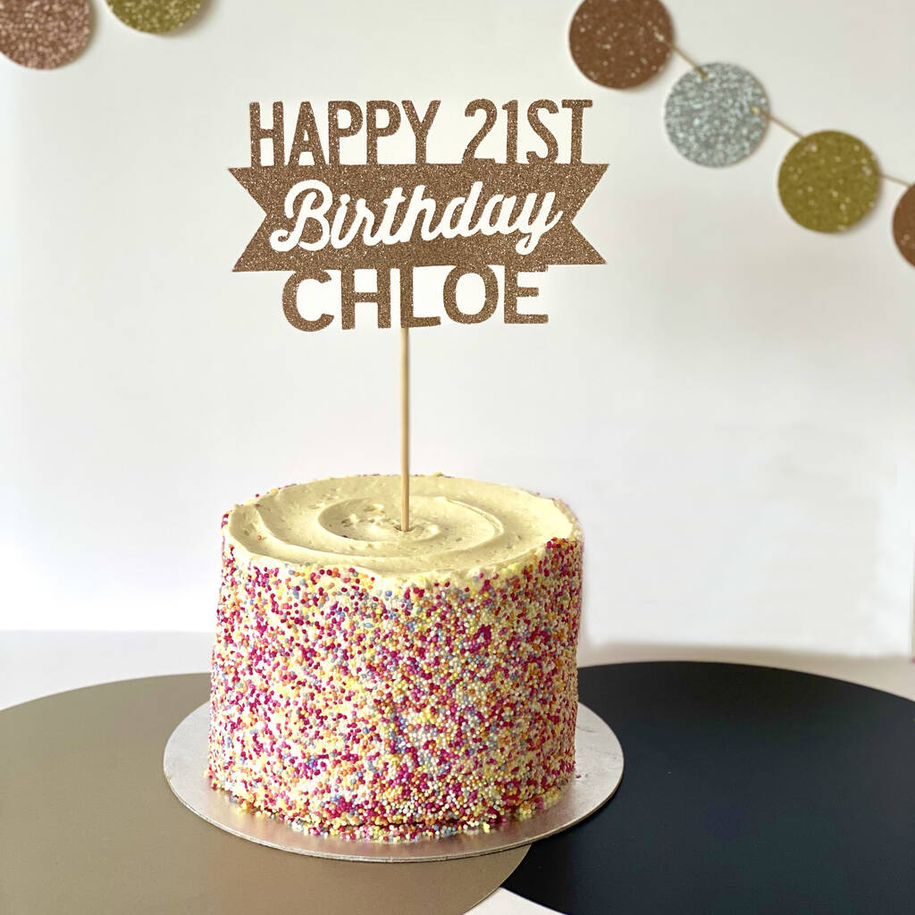 Personalised 21st Birthday Cake Topper By Allihopa Notonthehighstreet
