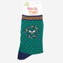 Women's Bamboo Socks Bee And Floral Wreath, thumbnail 5 of 5