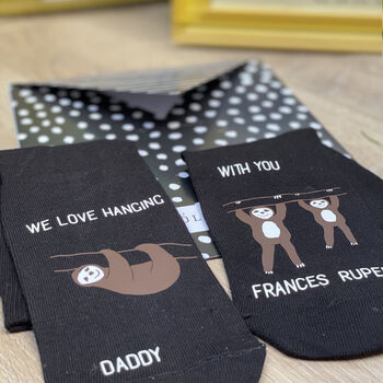 Personalised Daddy And Me Sloth Socks, 3 of 4