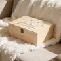 Personalised Baby Boy Or Girl Stars Large Wooden Keepsake Box, thumbnail 1 of 4