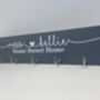 Personalised Wooden Plaque With Key Hooks, thumbnail 2 of 5