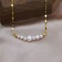 Sterling Silver Genuine Pearl Bar Necklace, thumbnail 7 of 12