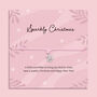 Sparkly Pink Christmas Snowflake Bracelet In White Pouch, thumbnail 1 of 6