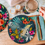 Large Round Placemat Heatproof British Birds Nuthatch, thumbnail 1 of 8