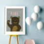 Personalised Tweed Bear Print, thumbnail 2 of 5