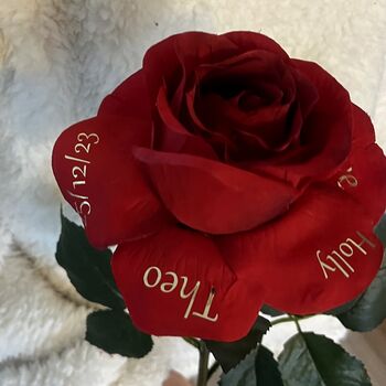 Personalised Fabric Rose Ideal Engagement Wedding Gift, 4 of 6