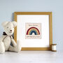 Personalised Rainbow New Baby Boy / 1st Birthday Card, thumbnail 4 of 12