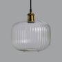 Reeded Glass Pendant Light A, thumbnail 1 of 5