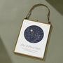 Personalised Wedding Night Sky Hand Stitched Print, thumbnail 3 of 5