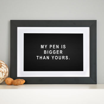 My Pen Is Bigger Than Yours Framed Print, 3 of 5