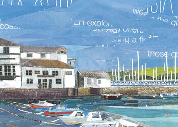 Falmouth Harbour, Cornwall Art, Paper Collage Print, 2 of 6