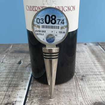 Personalised Tax Disc Bottle Stopper, 2 of 4