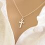 Sterling Silver Cross Necklace, thumbnail 3 of 5