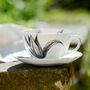 Fine China Stargazer Design Cappuccino Cup And Saucer, thumbnail 1 of 7