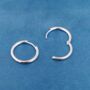 Silver 12mm Minimalistic Hoop Earrings, thumbnail 6 of 7