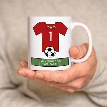 Personalised Football T Shirt Mug, 2 of 3