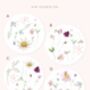'Pressed Flowers' Floral Ceramic Coaster Set, thumbnail 4 of 9