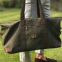 Personalised Waxed Holdall With Shoulder Strap, thumbnail 1 of 8