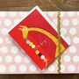 Mini Giraffe 3rd Birthday Card, thumbnail 4 of 5