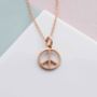 Peace Symbol Necklace, thumbnail 4 of 8