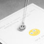 Smiley Face Emoji Necklace In Sterling Silver, thumbnail 1 of 9