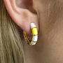 Reversible Enamel Huggie Hoop Earrings, thumbnail 2 of 7