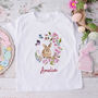 Personalised My First Easter Floral Bunny T Shirt Gift, thumbnail 4 of 12