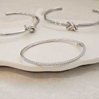 Double Knot Bangle Silver, 7 of 8