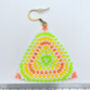 Hand Woven Disco Neon Miyuki Beads Earrings, thumbnail 10 of 10