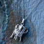 Elephant Necklace/Pendant In Solid Sterling Silver, thumbnail 1 of 2