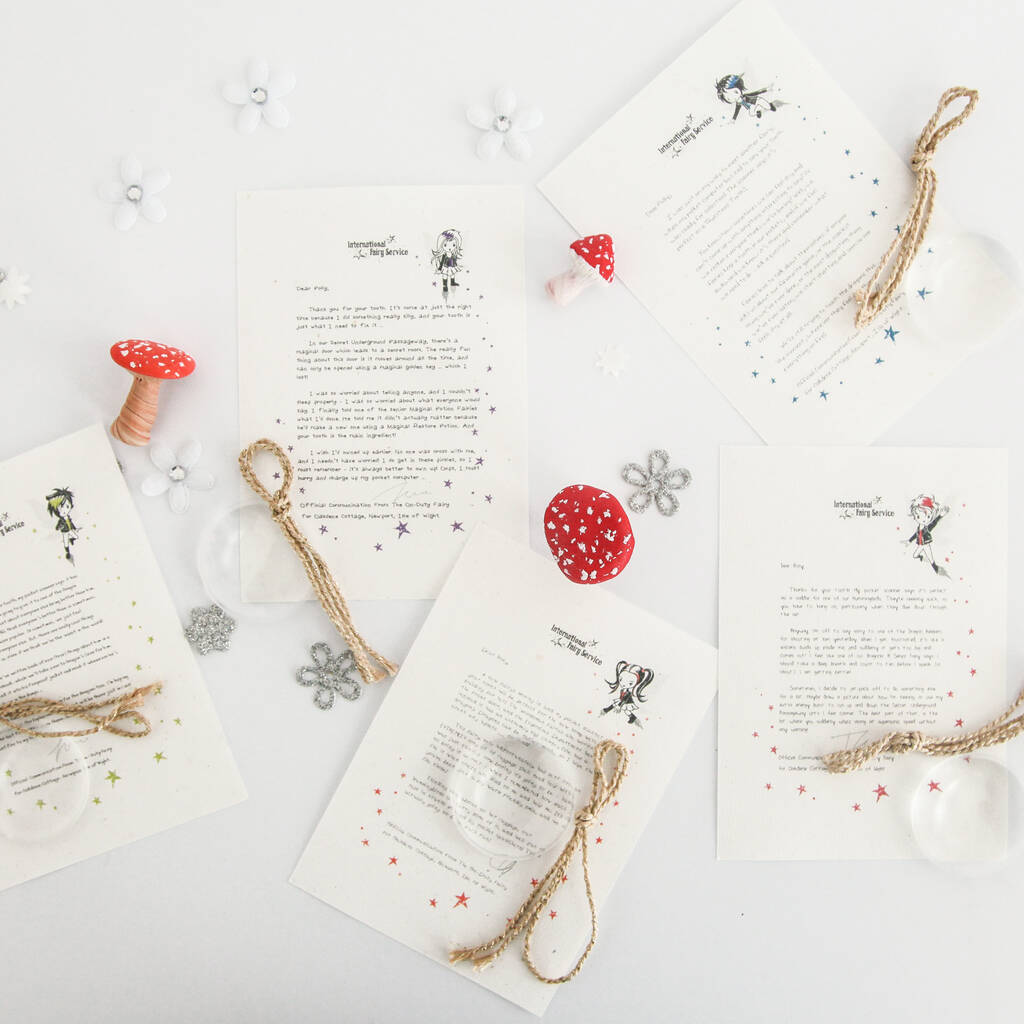 Image of Five Personalised Fairy And Tooth Fairy Letters